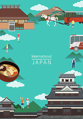 구름 여자 남자 포스터 백그라운드 일러스트 산 버스 여러명 성인 관광지 일본 말_동물 성 일본여행 마차 랜드마크 프레임일러스트 국내일러스트 AI파일 자연요소 건축물 아시아 육상교통 교통수단 해외여행 여행 다수 포유류 대중교통 프레임 사람 파일형식 벡터