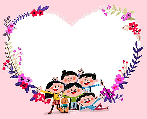 PSD 여자 남자 꽃잎 일러스트 프레임 여러명 성인 하트 장애인 휠체어 시각장애인 안내견 프레임일러스트 하트프레임 국내일러스트 모양 꽃 다수 사람 개 장애 파일형식