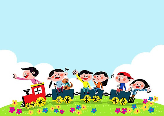 PSD 여자 남자 꽃잎 어린이 일러스트 여러명 기차 장애인 시각장애인 안내견 프레임일러스트 국내일러스트 꽃 육상교통 다수 대중교통 프레임 사람 개 장애 파일형식