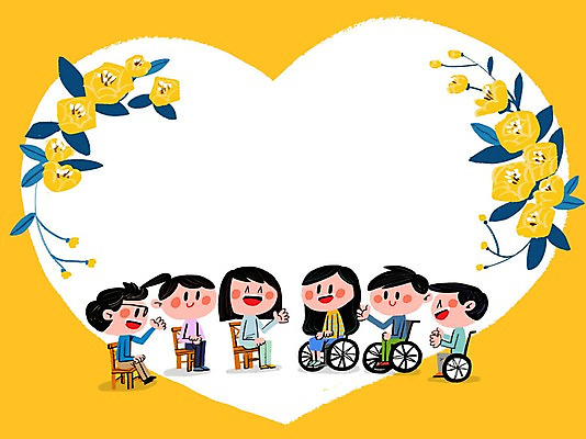 PSD 여자 남자 꽃 의자 일러스트 대화 여러명 성인 장애인 휠체어 프레임일러스트 국내일러스트 식물 가구 다수 프레임 말하기 사람 장애 파일형식