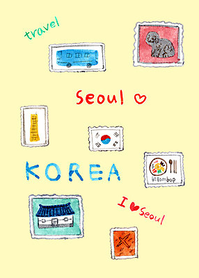 PSD 일러스트 버스 비행기 서울 기와집 사람없음 관광지 태극기 비빔밥 우표 국내여행 해태 국내일러스트 한식 육상교통 여행 항공교통 대중교통 한옥 한국 국기 파일형식