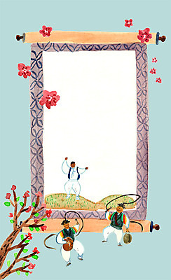 PSD 나무 남자 꽃잎 일러스트 성인 세명 관광지 사물놀이 북 족자 징 국내여행 국내일러스트 식물 꽃 여행 타악기 국악기 사람 전통놀이 전통공연 파일형식