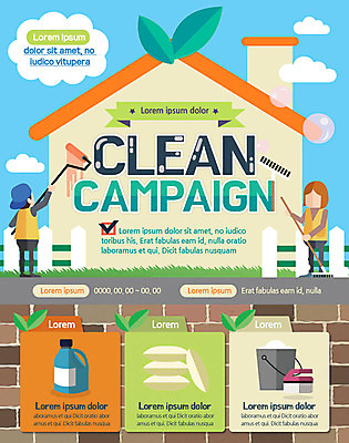 PSD 구름 템플릿 여자 남자 웹템플릿 주택 이벤트페이지 이벤트 성인 두명 울타리 청결 페인트칠 위생 청소 페인트롤러 보건 이미지템플릿 자연요소 의학 페인팅 사람 건물 담장 페이지 파일형식