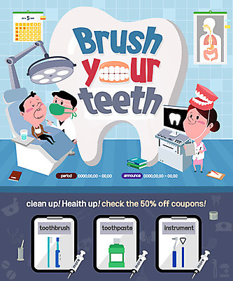 PSD 템플릿 여자 남자 웹템플릿 이벤트페이지 치과 주사기 이벤트 성인 책 세명 청결 간호사 치아 위생 칫솔 치과의사 치약 구강청결제 치아건강 보건 이미지템플릿 의학 의료기기 건강 병원 사람 위생용품 의료진 의사 소화기관 페이지 파일형식