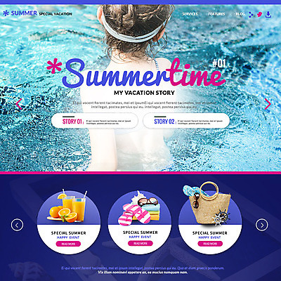 PSD 외국인 템플릿 여자 어린이 웹템플릿 가방 물놀이 수영장 이벤트페이지 한명 이벤트 여름 여름휴가 바캉스 오렌지주스 쪼리 소녀만 이미지템플릿 1 잡화 계절 놀이 휴가 사람 인종 과일주스 샌들 페이지 여자만 어린이만 파일형식 여름_계절