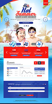 PSD 템플릿 여자 남자 어린이 웹템플릿 불가사리 수영장 소녀 소년 두명 여름 여름휴가 바캉스 야자수 홈페이지 홈페이지시안 한국인 쪼리 랜딩페이지 어린이만 이미지템플릿 나무 계절 휴가 극피동물 사람 동양인 샌들 파일형식 여름_계절