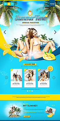 PSD 외국인 템플릿 여자 웹템플릿 여러명 20대 성인 해변 여름 여름휴가 바캉스 비키니 야자수 홈페이지 홈페이지시안 랜딩페이지 성인여자만 이미지템플릿 나무 계절 수영복 바다 다수 휴가 사람 인종 청년 여자만 성인만 파일형식 여름_계절