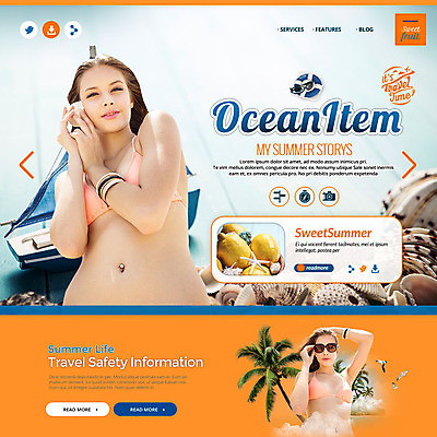 PSD 외국인 템플릿 여자 웹템플릿 이벤트페이지 이벤트 20대 성인 두명 여름 여름휴가 바캉스 비키니 야자수 조개껍데기 레몬 성인여자만 이미지템플릿 나무 계절 수영복 과일 휴가 조개 사람 인종 청년 페이지 여자만 성인만 파일형식 여름_계절