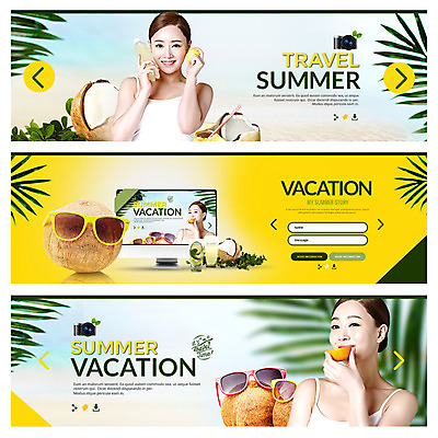 PSD 템플릿 배너 여자 웹템플릿 20대 성인 세명 여름 여름휴가 바캉스 선글라스 한국인 코코넛 야자수잎 이벤트배너 코코넛주스 웹배너 성인여자만 이미지템플릿 계절 안경 잎 과일 휴가 사람 동양인 청년 주스 여자만 성인만 파일형식 여름_계절