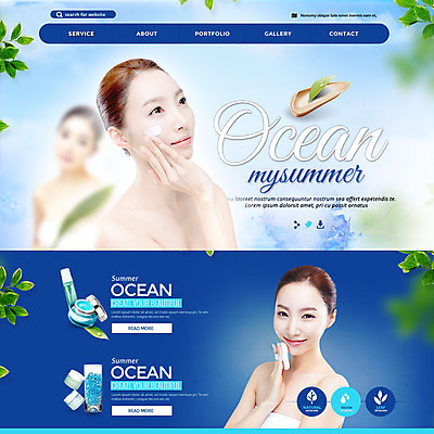 PSD 템플릿 여자 웹템플릿 이벤트페이지 이벤트 20대 성인 두명 여름 여름휴가 바캉스 화장품 한국인 스킨케어 의료성형뷰티 성인여자만 이미지템플릿 계절 휴가 사람 동양인 청년 뷰티 페이지 여자만 성인만 파일형식 여름_계절