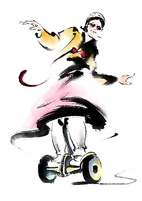 전신 PSD 한국문화 한국전통 여자 일러스트 캘리그라피 정보기술 스마트라이프 한명 서기 성인 선글라스 한복 스마트모빌리티 전동스쿠터 모빌리티 국내일러스트 1 동양문화 전통 라이프스타일 안경 교통수단 모션 한국 기술 사람 스쿠터 전통의상 파일형식