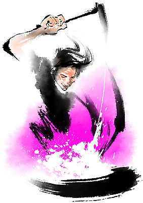 PSD 남자 음악 연주 일러스트 캘리그라피 문화예술 한명 상반신 성인 드럼 드럼스틱 국내일러스트 1 타악기 사람 파일형식