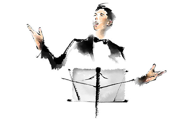 PSD 남자 음악 일러스트 캘리그라피 문화예술 한명 상반신 성인 보면대 악보 성악가 성악 국내일러스트 1 노래 사람 가수 파일형식