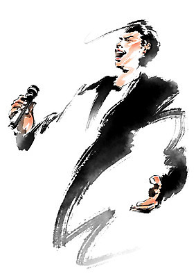 PSD 남자 음악 일러스트 캘리그라피 노래 문화예술 한명 상반신 성인 마이크 성악가 성악 국내일러스트 1 음향기기 사람 가수 파일형식