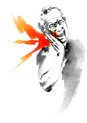 PSD 노년 남자 일러스트 캘리그라피 의학 건강 한명 상반신 고통 질병 치통 국내일러스트 1 감정 사람 성인 파일형식