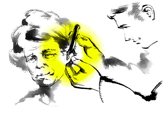 PSD 여자 남자 일러스트 캘리그라피 의학 건강 병원 상반신 성인 두명 환자 의사 질병 이비인후과 국내일러스트 사람 의료진 파일형식