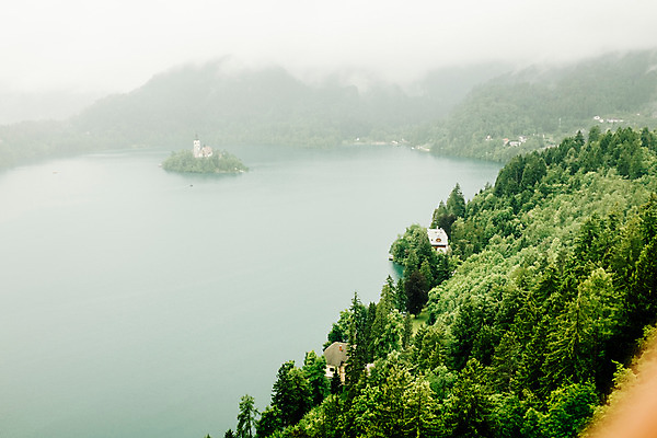 포토 JPG 주간 나무 해외풍경 유럽 풍경 사람없음 야외 흐림 동유럽 슬로베니아 블레드 블레드호수 승천성당 국내포토 자연요소 식물 해외 나라 호수 날씨 성당 파일형식