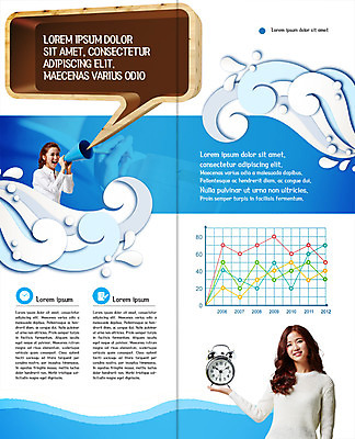 PSD 템플릿 표지디자인 북디자인 출판디자인 여자 교육 내지 리플렛 파도 말풍선 2단접지 북커버 그래프 웃음 팜플렛 상반신 20대 성인 두명 확성기 한국인 자명종 이미지템플릿 바다 시계 표정 사람 동양인 청년 알람 파일형식