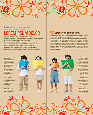 전신 PSD 템플릿 표지디자인 북디자인 출판디자인 어린이교육 교육 꽃 내지 어린이 리플렛 2단접지 북커버 서기 들기 소녀 소년 팜플렛 여러명 책 한국인 얼굴가리기 이미지템플릿 식물 여자 남자 다수 모션 사람 동양인 가림 파일형식