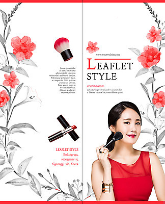 PSD 템플릿 우먼라이프 표지디자인 북디자인 출판디자인 여자 표지 꽃 리플렛 2단접지 북커버 한명 웃음 팜플렛 상반신 20대 성인 화장 뷰티 한국인 립스틱 붓 볼터치 의료성형뷰티 이미지템플릿 식물 1 라이프스타일 표정 사람 동양인 청년 화장품 파일형식