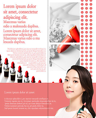 PSD 템플릿 우먼라이프 표지디자인 북디자인 출판디자인 여자 내지 리플렛 2단접지 북커버 한명 팜플렛 상반신 20대 성인 화장 뷰티 한국인 립스틱 의료성형뷰티 이미지템플릿 1 라이프스타일 사람 동양인 청년 화장품 파일형식