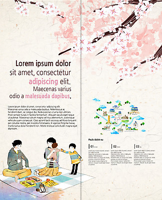 PSD 템플릿 표지디자인 북디자인 출판디자인 여자 남자 내지 아들 어린이 리플렛 여행 2단접지 북커버 가족 엄마 앉기 팜플렛 여러명 성인 소풍 봄 벚꽃 아기 아빠 돗자리 김밥 여행지도 이미지템플릿 계절 꽃 음식 다수 지도 관계 모션 사람 야외활동 파일형식