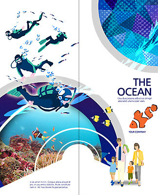 PSD 템플릿 표지디자인 북디자인 출판디자인 여자 표지 남자 딸 아들 어린이 리플렛 바다 여행 2단접지 북커버 가족 엄마 팜플렛 여러명 성인 아빠 잠수부 열대어 스쿠버다이빙 이미지템플릿 다수 관계 어류 사람 수상스포츠 전문직 파일형식