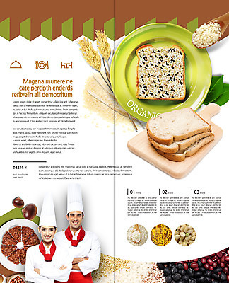 PSD 서양인 템플릿 접시 표지디자인 북디자인 출판디자인 여자 남자 내지 리플렛 2단접지 북커버 콩 도마 요리사모자 웃음 팜플렛 상반신 성인 두명 팔짱 숟가락 요리사 쌀 밤 식빵 이삭 파이 팥 이미지템플릿 외국인 직업 모자_잡화 식기 빵 모션 주방용품 곡류 수저 표정 사람 견과류 파일형식