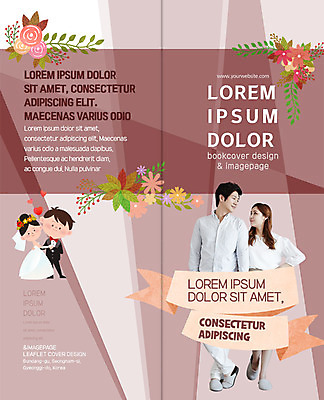 PSD 템플릿 표지디자인 북디자인 부부 커플 출판디자인 여자 표지 남자 꽃 신부 리플렛 신랑 2단접지 북커버 서기 팜플렛 여러명 성인 30대 마주보기 한국인 이미지템플릿 식물 다수 결혼 관계 모션 사람 동양인 장년 파일형식
