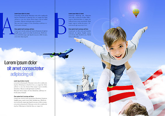 PSD 서양인 구름 템플릿 표지디자인 북디자인 출판디자인 어린이교육 교육 내지 아들 어린이 리플렛 북커버 3단접지 하늘 비행기 소년 팜플렛 성인 두명 미국 열기구 아빠 성조기 자유의여신상 조기유학 비행기놀이 부자지간 이미지템플릿 자연요소 외국인 남자 북아메리카 가족 항공교통 놀이 대중교통 사람 세계문화유산 국기 유학 파일형식