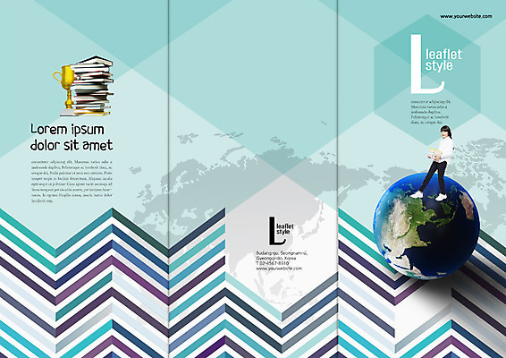 PSD 템플릿 표지디자인 북디자인 출판디자인 어린이교육 교육 표지 지구 리플렛 세계지도 북커버 3단접지 한명 소녀 팜플렛 책 쌓기 일본인 트로피 이미지템플릿 외국인 1 여자 어린이 지도 모션 사람 동양인 세계 상_우승 파일형식