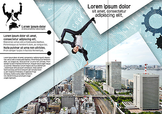 전신 PSD 템플릿 표지디자인 북디자인 출판디자인 남자 내지 리플렛 북커버 비즈니스 3단접지 빌딩 팜플렛 20대 성인 두명 한국인 도시 비즈니스맨 비보이 톱니바퀴 이미지템플릿 사람 동양인 청년 건물 춤 직장인 파일형식