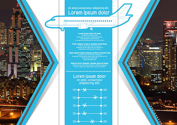 PSD 템플릿 표지디자인 북디자인 출판디자인 내지 리플렛 야경 북커버 비즈니스 3단접지 비행기 빌딩 팜플렛 사람없음 도시 이미지템플릿 항공교통 대중교통 건물 야간 파일형식 풍경_경치