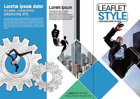 PSD 템플릿 표지디자인 북디자인 출판디자인 표지 남자 리플렛 북커버 비즈니스 3단접지 빌딩 팜플렛 20대 성인 두명 달리기 한국인 도시 최고 비즈니스맨 비보이 톱니바퀴 이미지템플릿 모션 사람 동양인 청년 건물 춤 직장인 파일형식