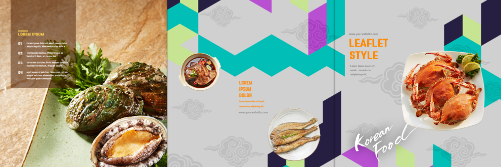 PSD 템플릿 접시 표지디자인 북디자인 출판디자인 표지 한식 음식 리플렛 북커버 3단접지 팜플렛 사람없음 해물요리 꽃게 생선구이 전복 쑥갓 생선조림 이미지템플릿 식기 채소 어패류 게 구이 해산물 생선요리 조림 파일형식