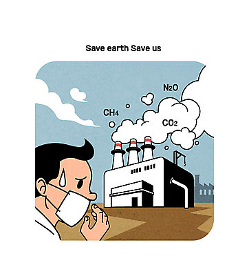 남자 일러스트 공장 마스크 한명 성인 자연보호 환경 그린캠페인 오염 환경보전 매연 국내일러스트 AI파일 1 캠페인 공업 자연 사람 환경오염 보호 사회이슈 파일형식 벡터