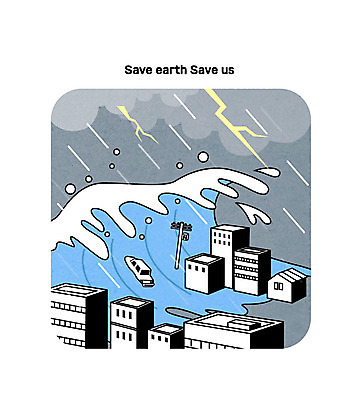 구름 파도 일러스트 자동차 빌딩 사람없음 자연보호 환경 그린캠페인 비 번개 자연재해 환경보전 전봇대 쓰나미 국내일러스트 AI파일 자연요소 공공시설 육상교통 캠페인 바다 자연 날씨 건물 보호 사회이슈 재해 해일 파일형식 벡터