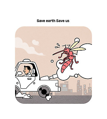 남자 일러스트 자동차 한명 성인 자연보호 환경 그린캠페인 연기 환경보전 모기 방역 국내일러스트 AI파일 1 육상교통 캠페인 자연 사람 해충 보호 사회이슈 파일형식 벡터