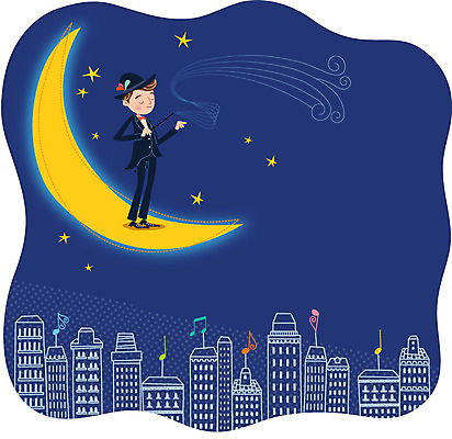 남자 별 음악 연주 음표 일러스트 한명 빌딩 성인 공연 음악가 달 지휘봉 지휘 국내일러스트 AI파일 자연요소 직업 1 기호 문화예술 사람 이벤트 건물 파일형식 벡터