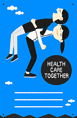 PSD 구름 여자 남자 일러스트 건강 성인 두명 건강관리 헬스 체조 국내일러스트 자연요소 관리 사람 운동 파일형식