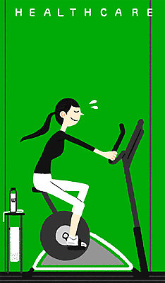 PSD 여자 일러스트 건강 한명 성인 수건 운동 건강관리 자전거 헬스 물병 국내일러스트 1 관리 사람 위생용품 바이크 물통 파일형식