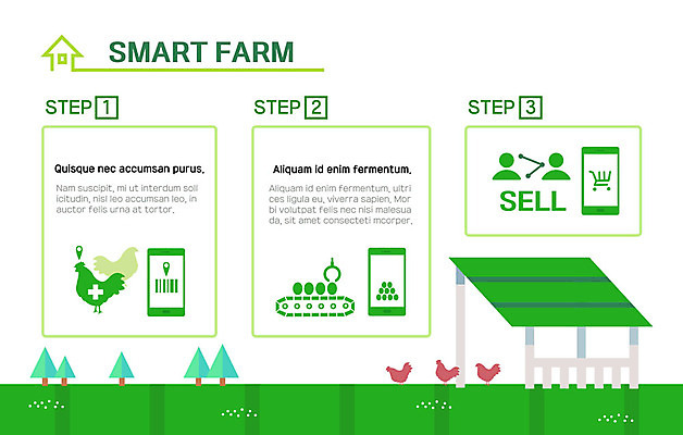 나무 일러스트 그래프 사람없음 스마트폰 가축 인포그래픽 닭 스마트 귀농 목업 스마트팜 국내일러스트 AI파일 식물 동물 컨셉 농업 조류 핸드폰 스마트기기 농장 파일형식 벡터