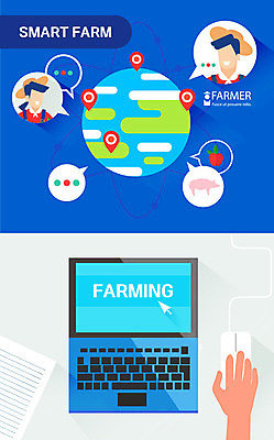 손 여자 남자 밭 농업 일러스트 그래프 두명 신체부위 노트북 농사 인포그래픽 마우스 돼지 사과 농부 스마트 귀농 목업 얼굴없음 스마트팜 국내일러스트 AI파일 직업 산업 컨셉 과일 포유류 사람 전자제품 농장 컴퓨터용품 파일형식 벡터