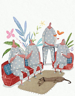 PSD 여자 할아버지 노년 남자 꽃 할머니 일러스트 여러명 실버라이프 노후 소파 노부부 카펫 머그컵 풀잎 강아지 요양원 노인요양 국내일러스트 식물 라이프스타일 부부 다수 잎 의자 사람 성인 컵 반려동물 풀_식물 개 요양 파일형식