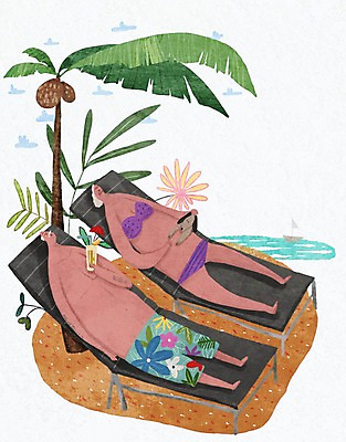 PSD 여자 할아버지 노년 남자 수영복 꽃 할머니 일러스트 해변 두명 실버라이프 노후 비키니 야자수 노부부 칵테일 풀잎 선베드 트로피컬아트 국내일러스트 나무 식물 라이프스타일 부부 옷 바다 잎 의자 주류 사람 성인 풀_식물 그림 파일형식