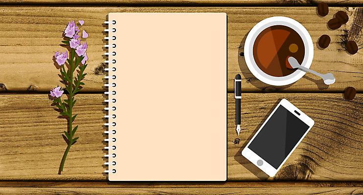 꽃 일러스트 프레임 사람없음 스마트폰 하이앵글 만년필 숟가락 공책 원두 커피잔 플랫레이 국내일러스트 AI파일 식물 커피 뷰포인트 문구용품 잔 수저 핸드폰 스마트기기 펜 플랫 파일형식 벡터