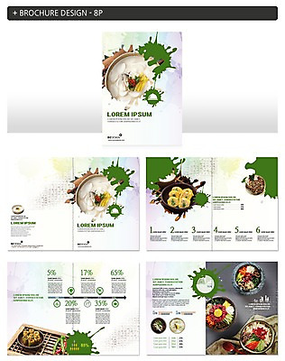 템플릿 한국전통 ZIP 한식 팜플렛 사람없음 전 비빔밥 떡국 돌솥비빔밥 인디자인 INDD 이미지템플릿 전통 음식 한국 전통음식 파일형식