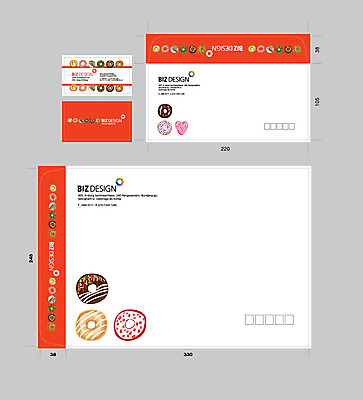 템플릿 명함 명함템플릿 서류봉투 편지봉투 사람없음 세트 주황색 도넛 패키지 봉투템플릿 우편봉투 비즈디자인 봉투디자인 이미지템플릿 AI파일 컬러 디저트 봉투 편지 우편물 파일형식 벡터