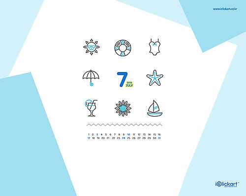 JPG 월페이퍼 바탕화면 7월 날짜 파일형식