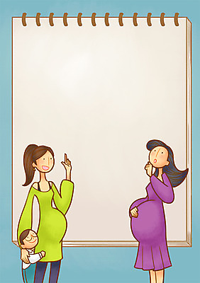 PSD 여자 남자 어린이 일러스트 엄마 프레임 성인 세명 공책 임산부 임신 국내일러스트 가족 문구용품 사람 파일형식